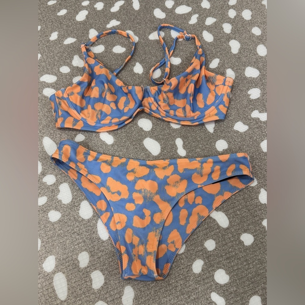 Blackbough Swim Bikini set Splash top bottoms cheeky baby blue willow moderate - Picture 6 of 6